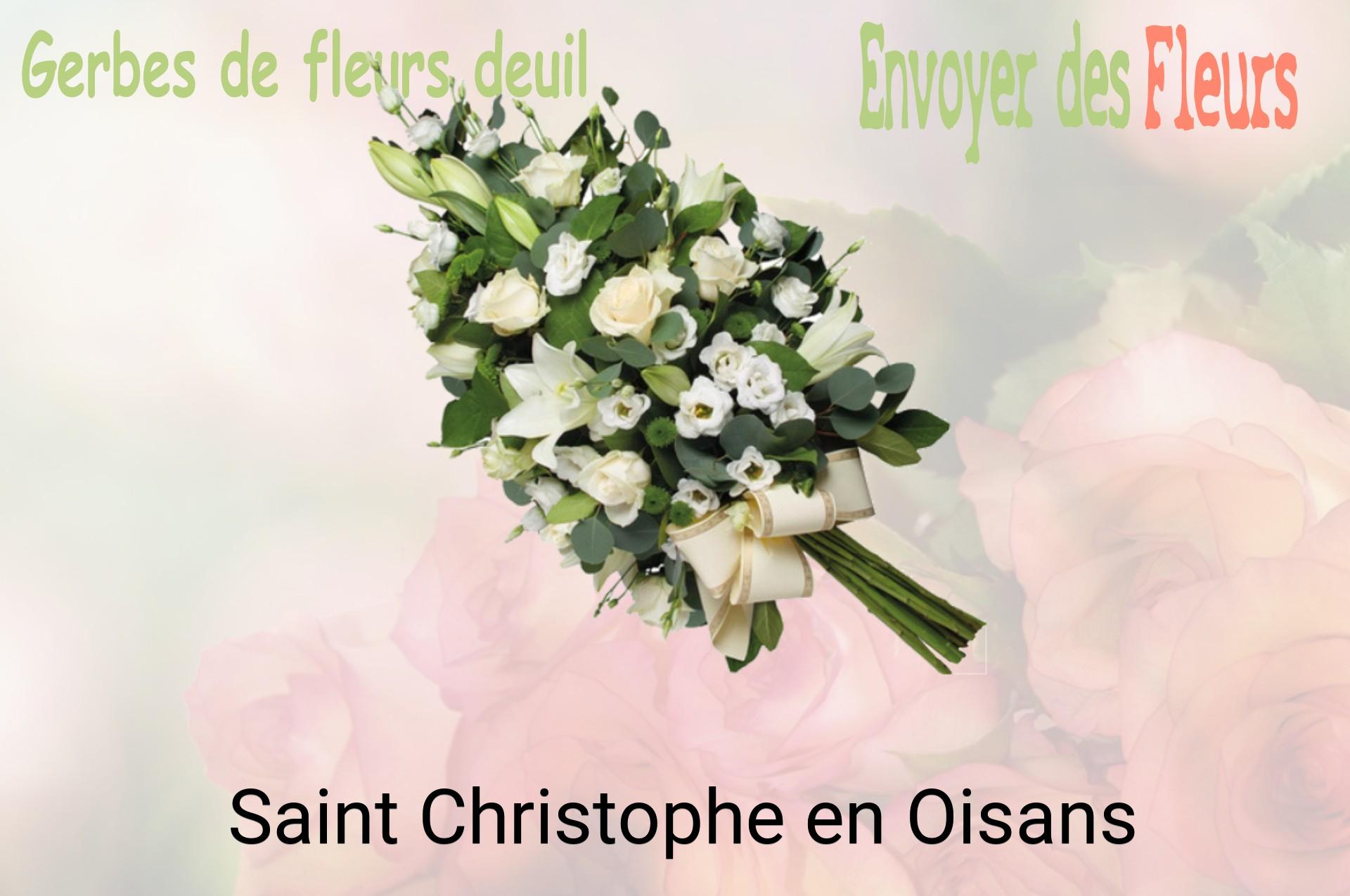 Gerbe de fleurs de deuil livrée à Saint-Christophe-en-Oisans